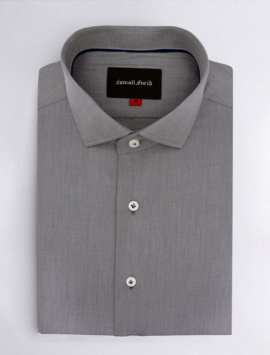 Light Grey Textured Shirt with signature details