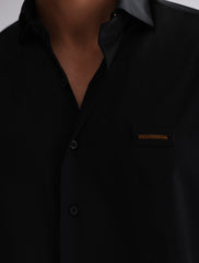 BLACK ZIP DETAILED SHIRT