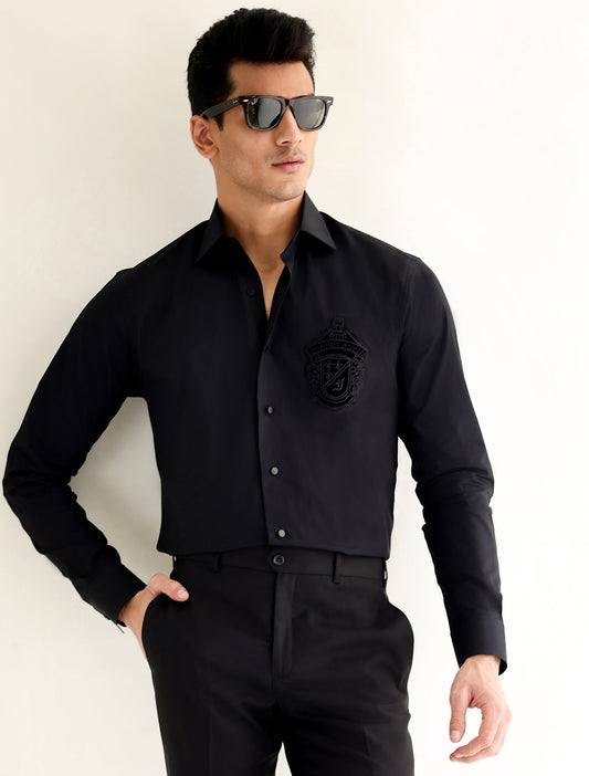 BLACK MONOGRAM SHIRT