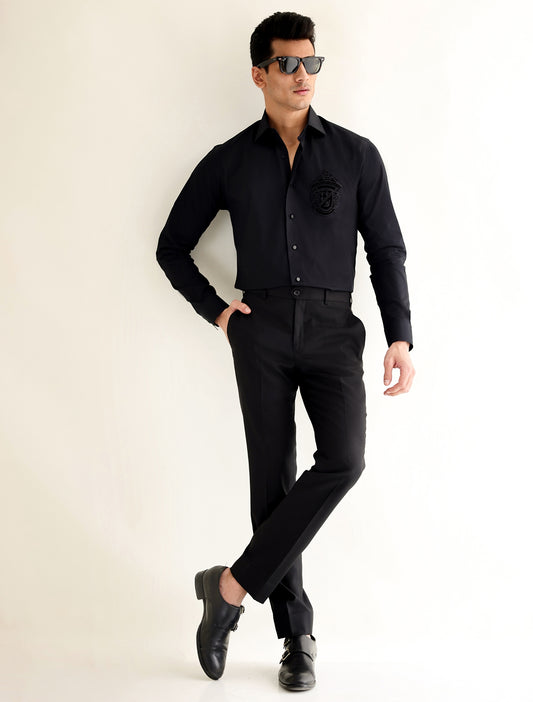 BLACK MONOGRAM SHIRT