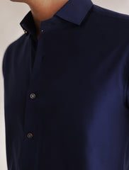 NAVY RIVET DETAILED SHIRT