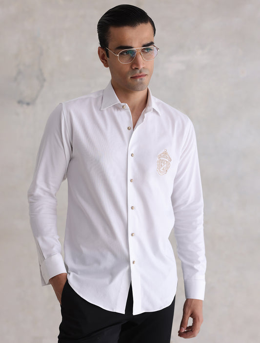 WHITE MONOGRAM SHIRT