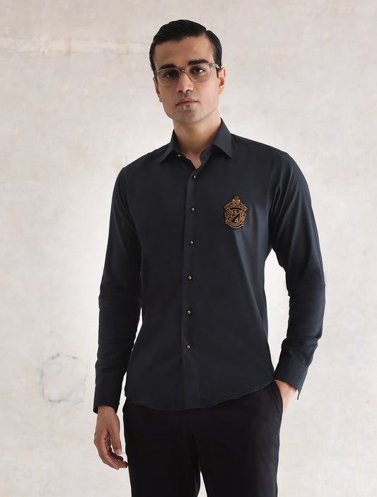 BLACK MONOGRAM SHIRT