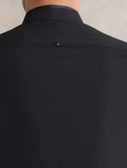 BLACK MANDARIN COLLAR SHIRT