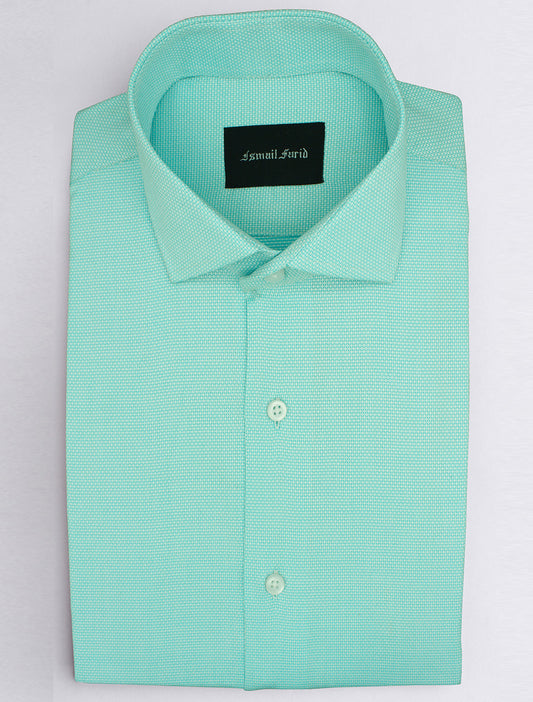 MINT GREEN SHIRT FEATURING CUT COLLAR