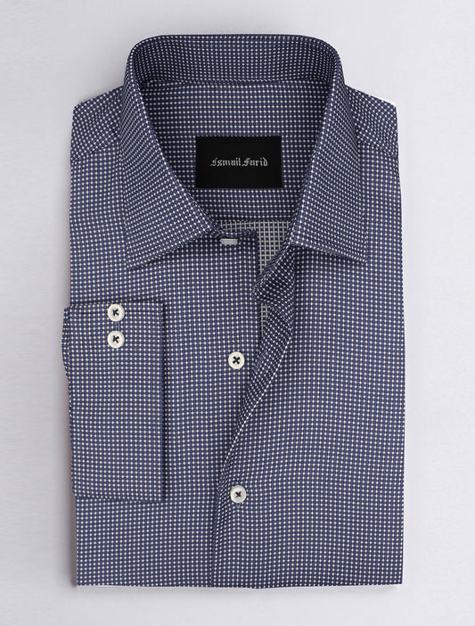 DENIM BLUE PRINTED SHIRT