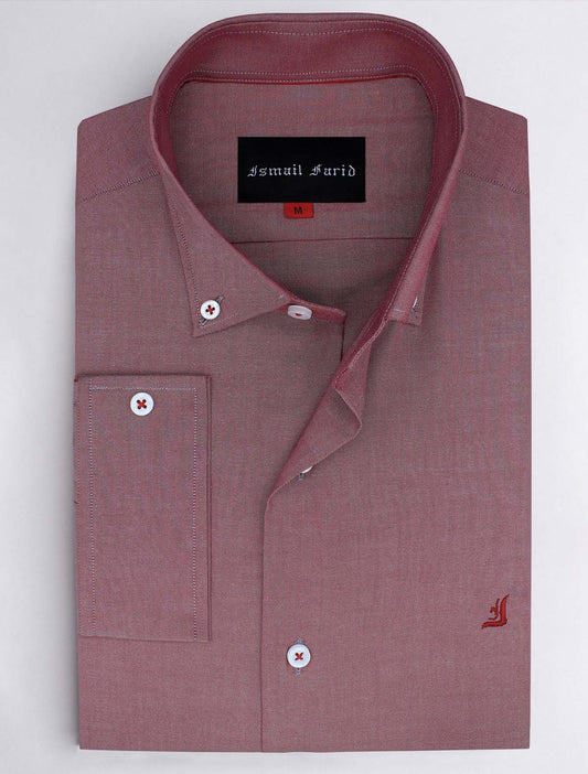 LIGHT MAROON TWO TONE FORMAL SHIRT