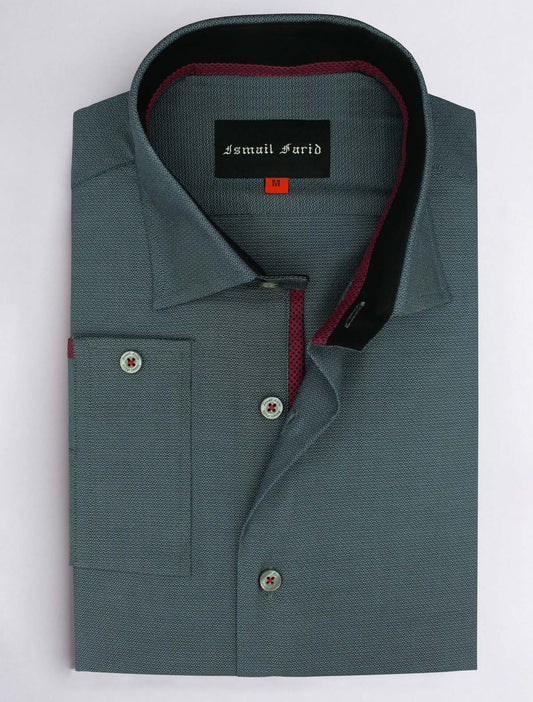 GRAY TEXTURED SHIRT