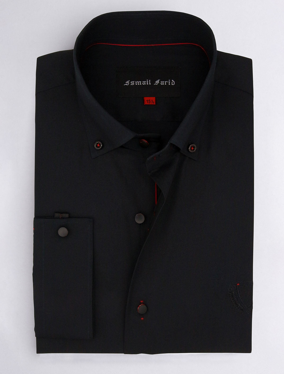 BLACK BUTTON DOWN COLLAR SHIRT Ismail Farid BLACK BUTTON DOWN COLLAR SHIRT Ismail Farid