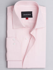 PINK HERRINGBONE CLASSIC COLLAR SHIRT