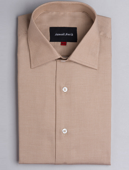 TEXTURED WOVEN SHIRT WITH CLASSIC COLLAR