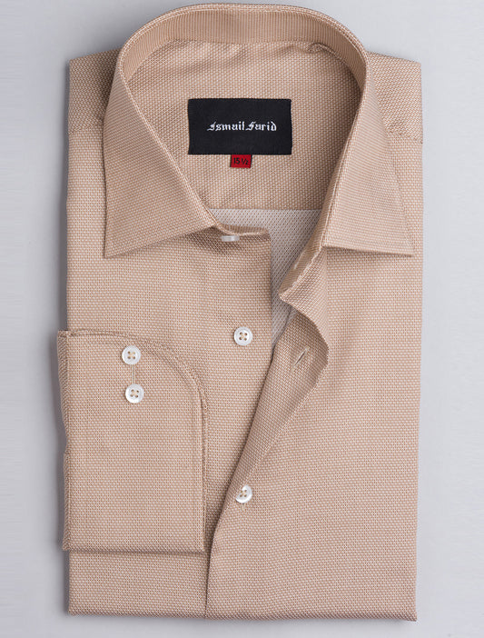 TEXTURED WOVEN SHIRT WITH CLASSIC COLLAR