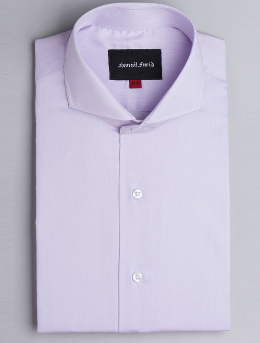 PURPLE BUSINESS-FORMAL SPREAD COLLAR SHIRT