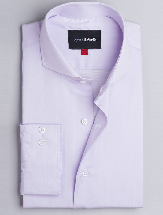 PURPLE BUSINESS-FORMAL SPREAD COLLAR SHIRT