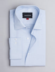 BLUE BUSINESS FORMAL DOTTED TEXTURED SHIRT
