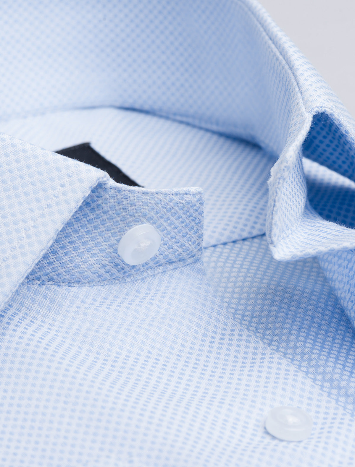 BLUE BUSINESS FORMAL DOTTED TEXTURED SHIRT