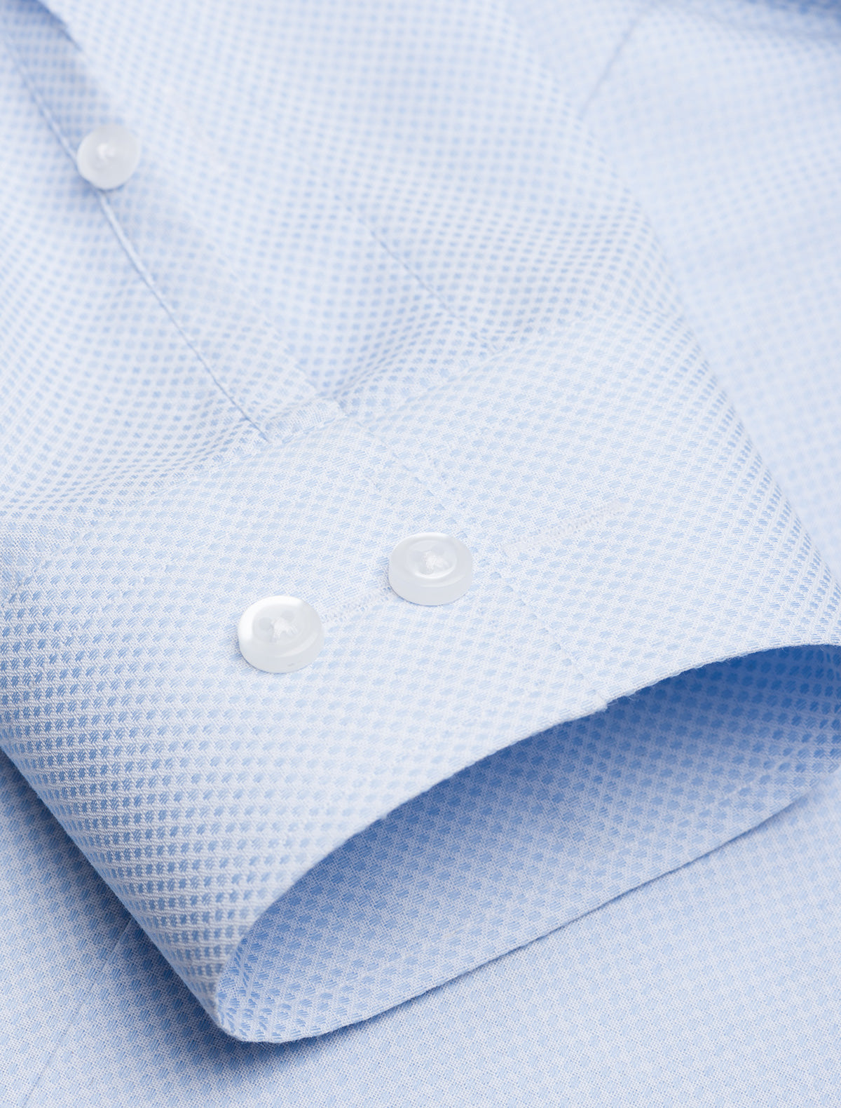 BLUE BUSINESS FORMAL DOTTED TEXTURED SHIRT