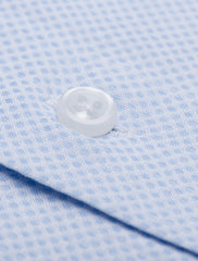 BLUE BUSINESS FORMAL DOTTED TEXTURED SHIRT