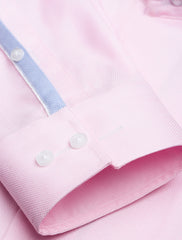 PINK TEXTURED SPREAD COLLAR SHIRT