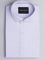 PURPLE CUT COLLAR -FLORAL PRINT DETAIL SHIRT