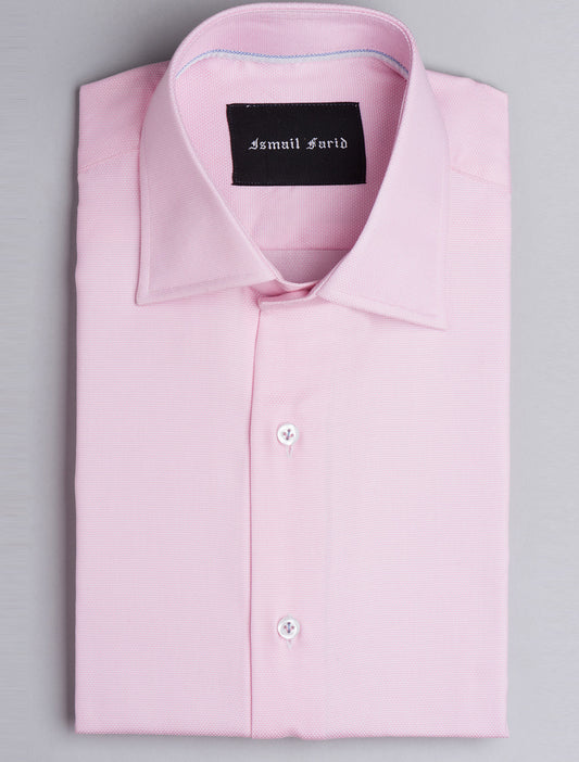 PINK TEXTURED CLASSIC COLLAR SHIRT
