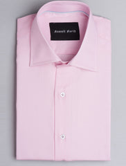 PINK TEXTURED CLASSIC COLLAR SHIRT