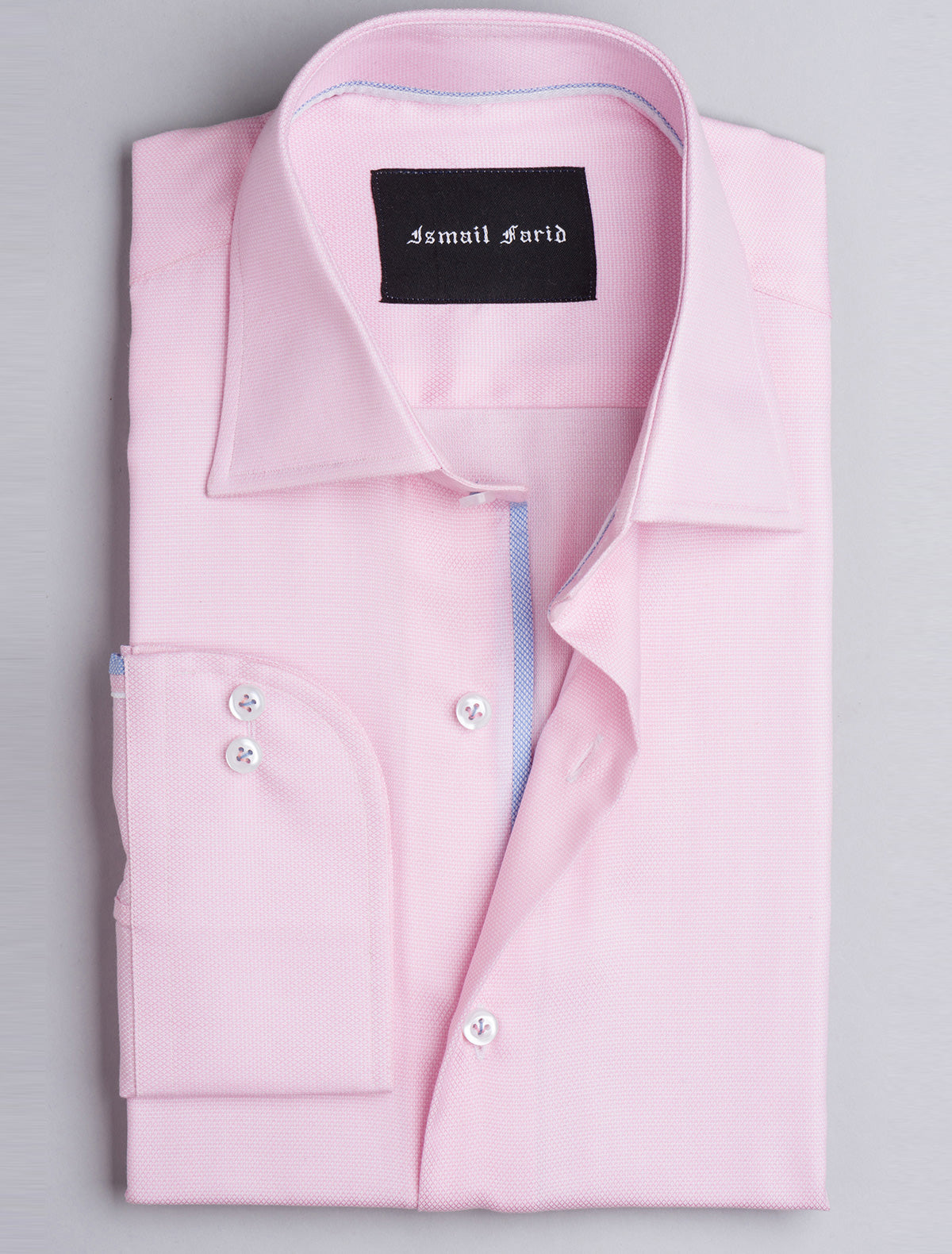PINK TEXTURED CLASSIC COLLAR SHIRT
