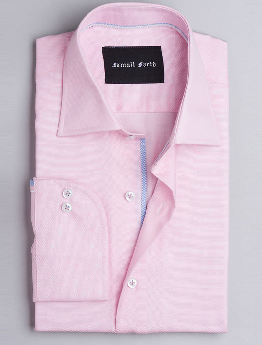 PINK TEXTURED CLASSIC COLLAR SHIRT