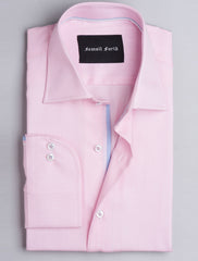 PINK TEXTURED CLASSIC COLLAR SHIRT