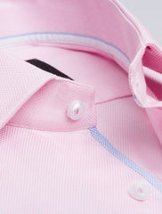 PINK TEXTURED CLASSIC COLLAR SHIRT