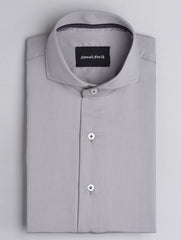 GREY SQUARE WEAVED SPREAD SHIRT