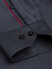 GREY TWILL - CUT COLLAR SHIRT