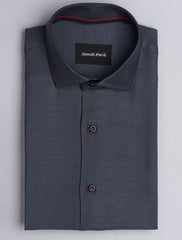 GREY TWILL - CUT COLLAR SHIRT