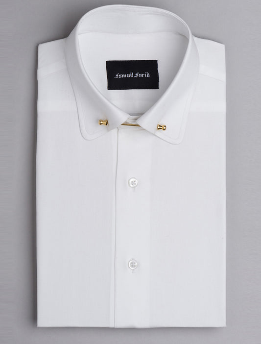 WHITE COLLAR PIN SHIRT