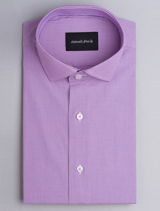 PINK DRESS SHIRT -FLORAL DETAILED