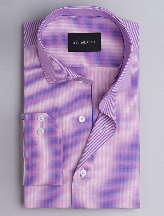 PINK DRESS SHIRT -FLORAL DETAILED