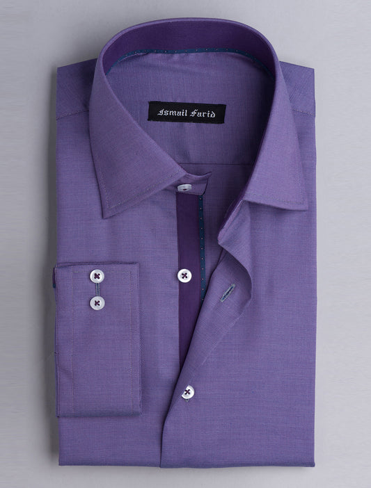 PURPLE TEXTURE WOVEN SHIRT