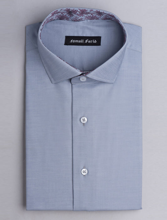 GREY FLORAL DETAILED SHIRT