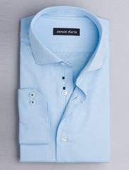 LIGHT TURQUOISE BLUE 3 DOTS SHIRT