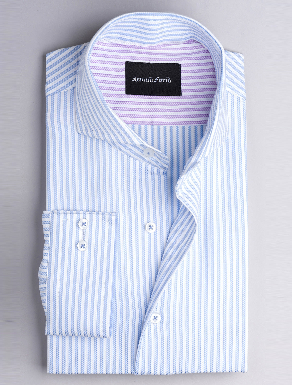 WHITE-BLUE EGYPTIAN COTTON STRIPES