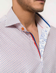 ORANGE & BLUE POLKA DOT