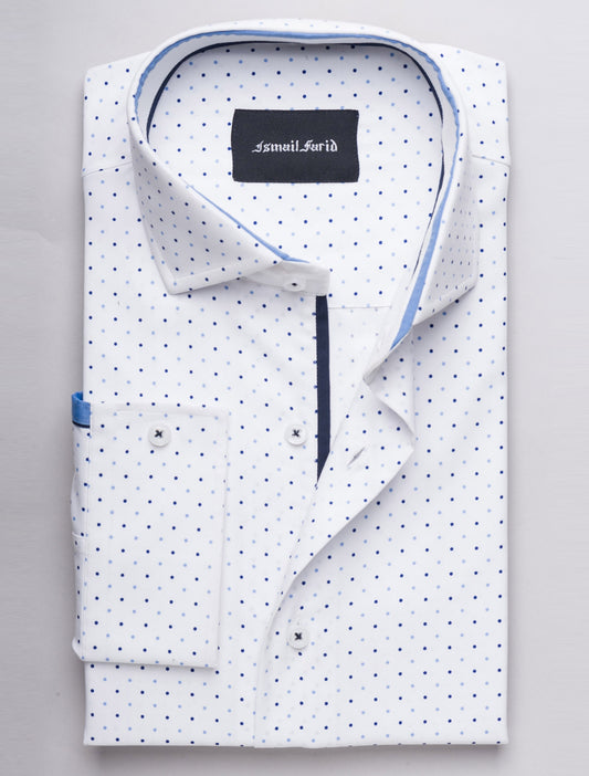 WHITE DOTTED SHIRT