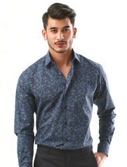 NAVY BLUE FLORAL SHIRT