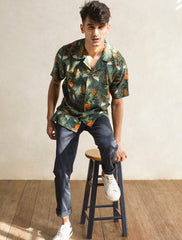 CLASSIC TROPICAL LEAF FLORAL SHIRT