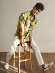 LEMON TROPICAL LEAF SHIRT
