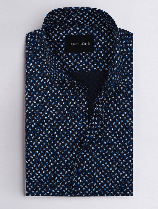 NAVY BLUE PRINTED SHIRT