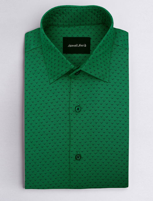 GREEN TEXTURED SHIRT