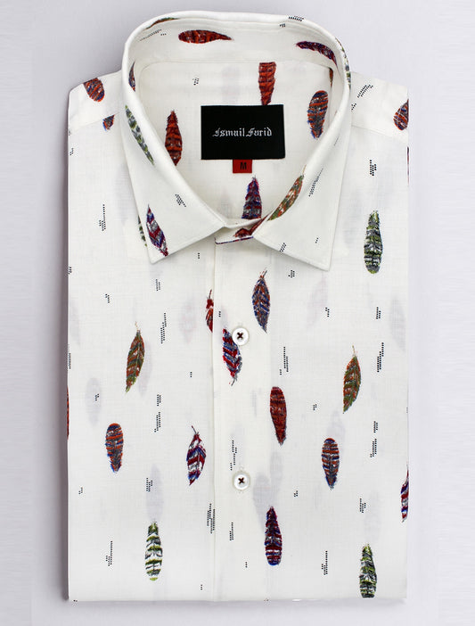 OFF WHITE FEATHER PRINT SHIRT