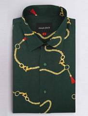 CLASSIC GREEN CHAIN PRINT SHIRT