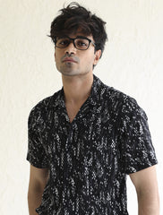 BLACK SNAKE PRINT SHIRT